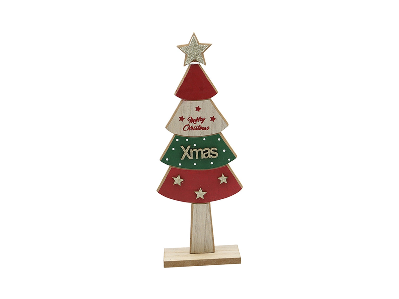 Albero di natale decorativo in legno 11x30x5cm