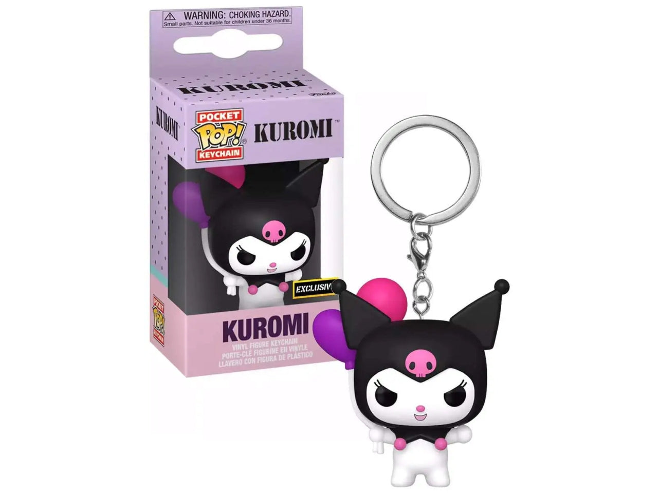 Funko pop portachiavi hello kitty - kuromi in box 5cm