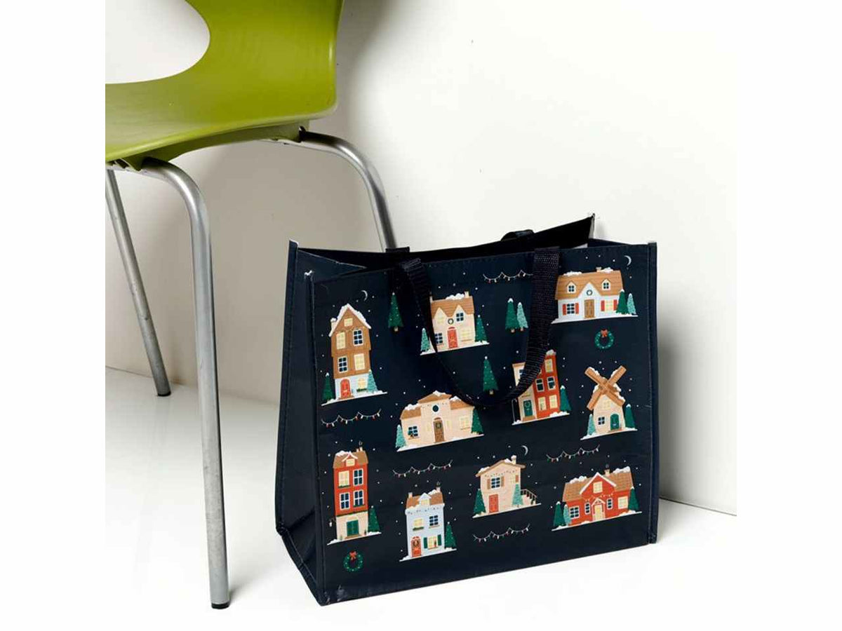 Busta shopper villaggio natalizio in rpet