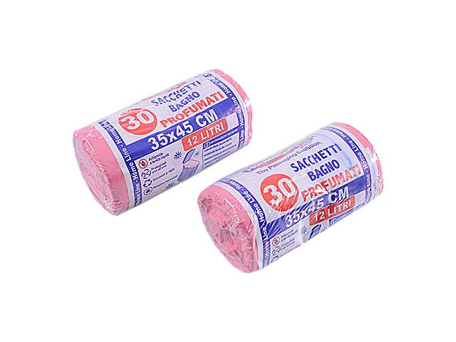 Sacchi pattumiera bagno 35x45 12 lt cm 30 pezzi profumati sp33r