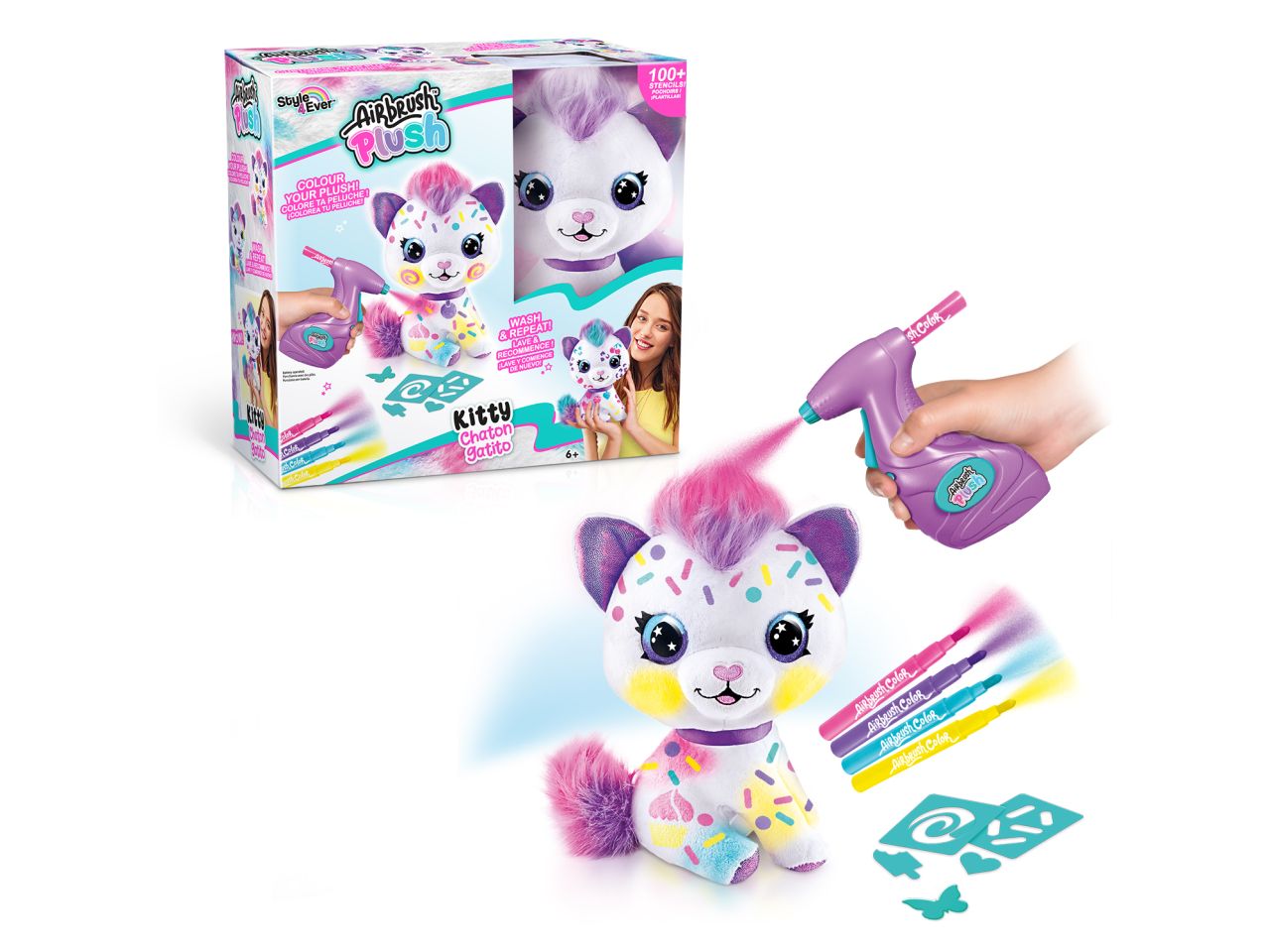 Airbrush plush gattino