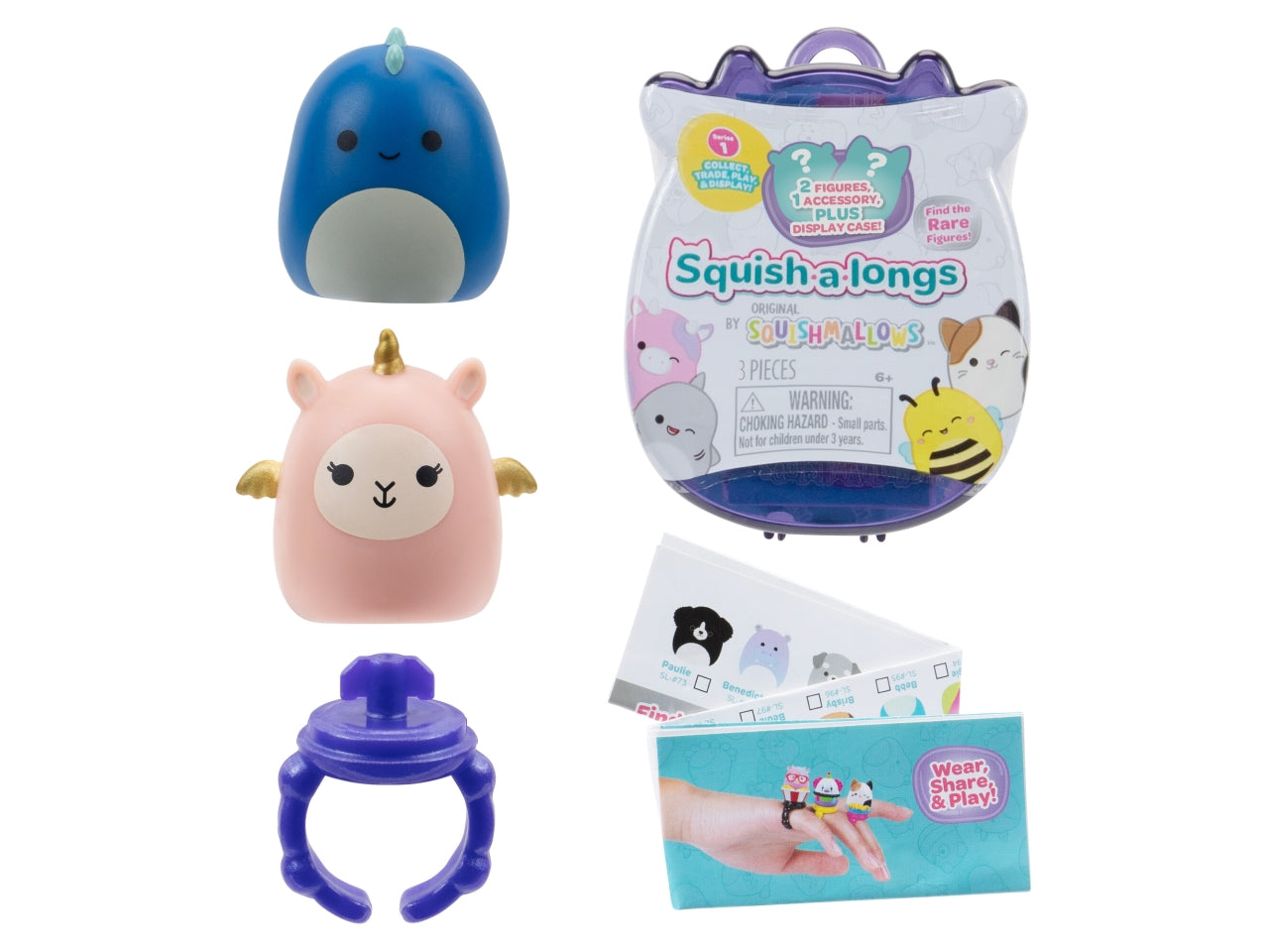 Peluche Squish a long surprise pack 2 personaggi e accessori | Rei Toys