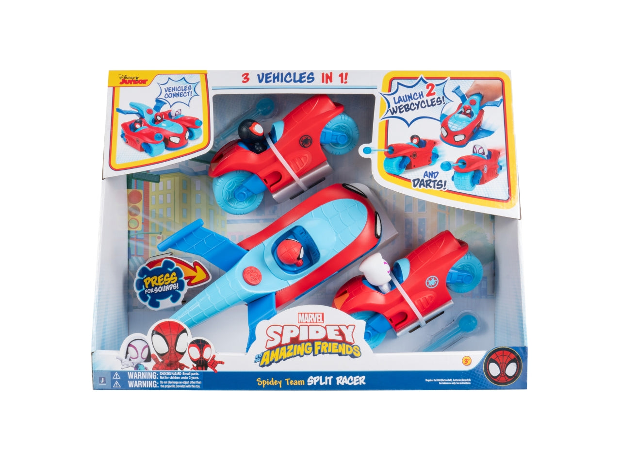 Veicolo deluxe 3 in 1 trasformabile Spidey Marvel | Rei Toys