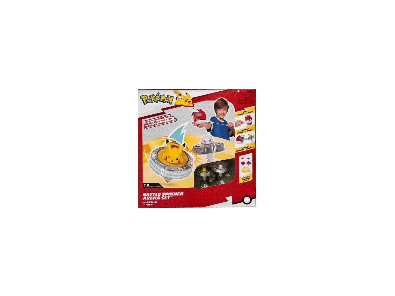 Arena di combattimento PokÃ©mon con trottola e 2 personaggi | Rei Toys