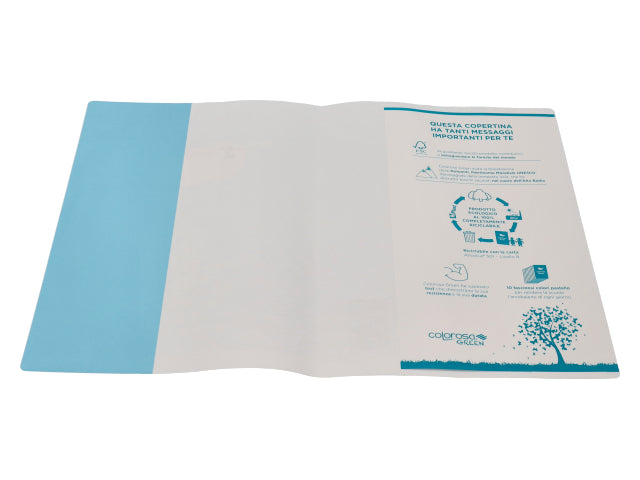 Copertina colorosa green colore cielo in carta