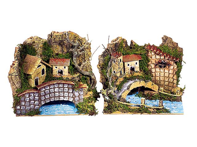 Accessorio ponte su fiume 20x14x17cm assortiti