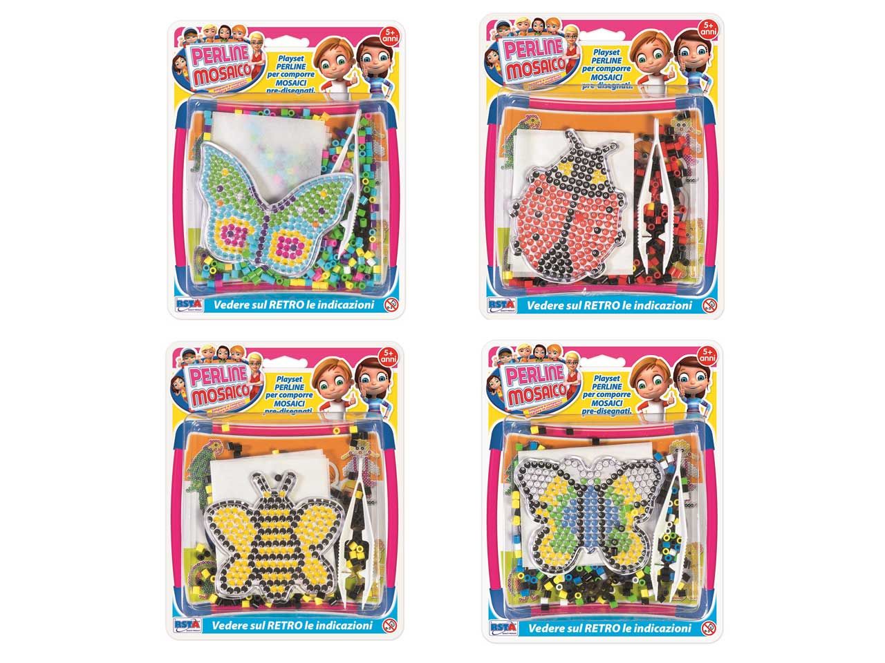Blister perline mosaico 4 modelli assortiti