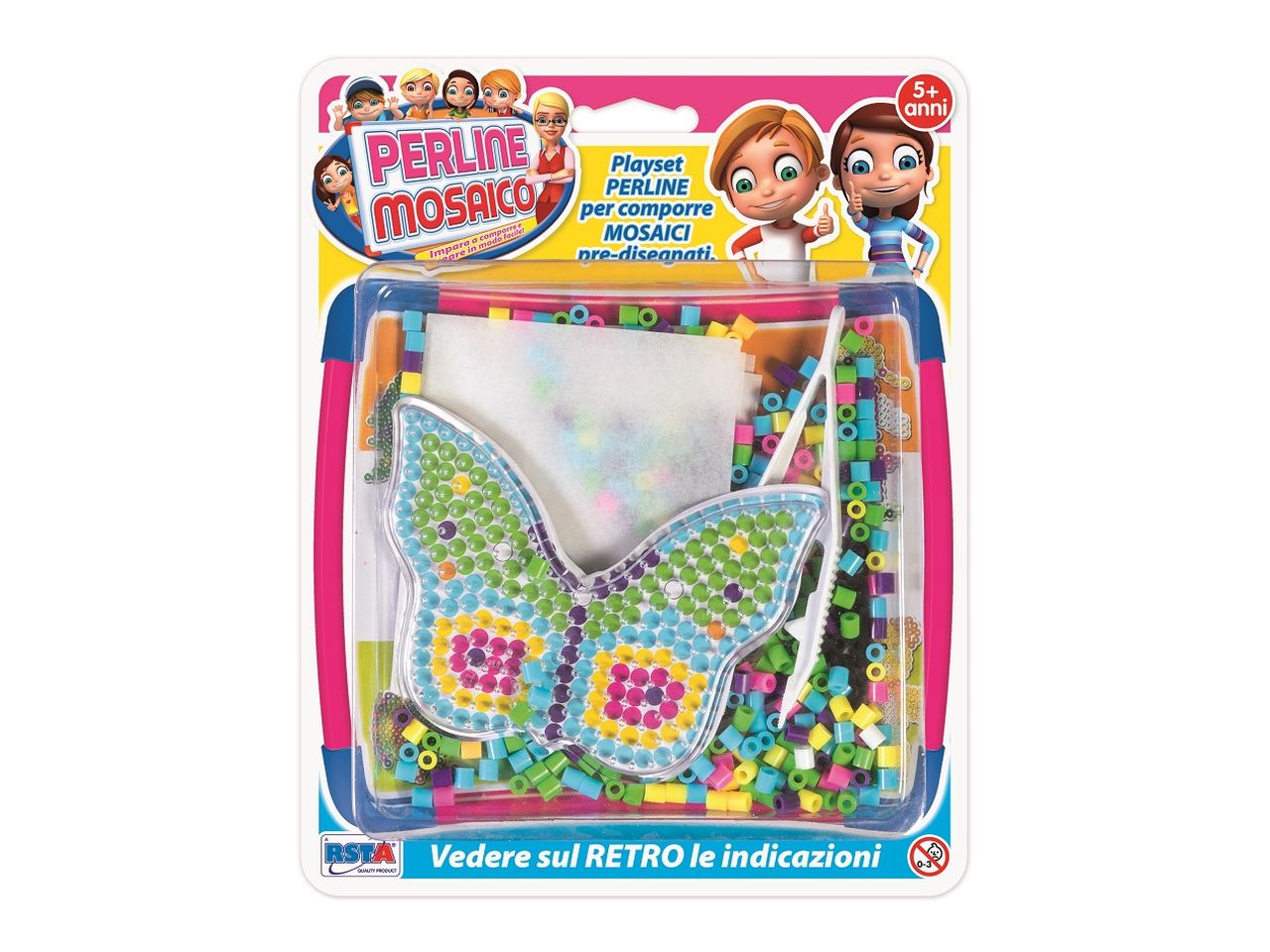 Blister perline mosaico 4 modelli assortiti