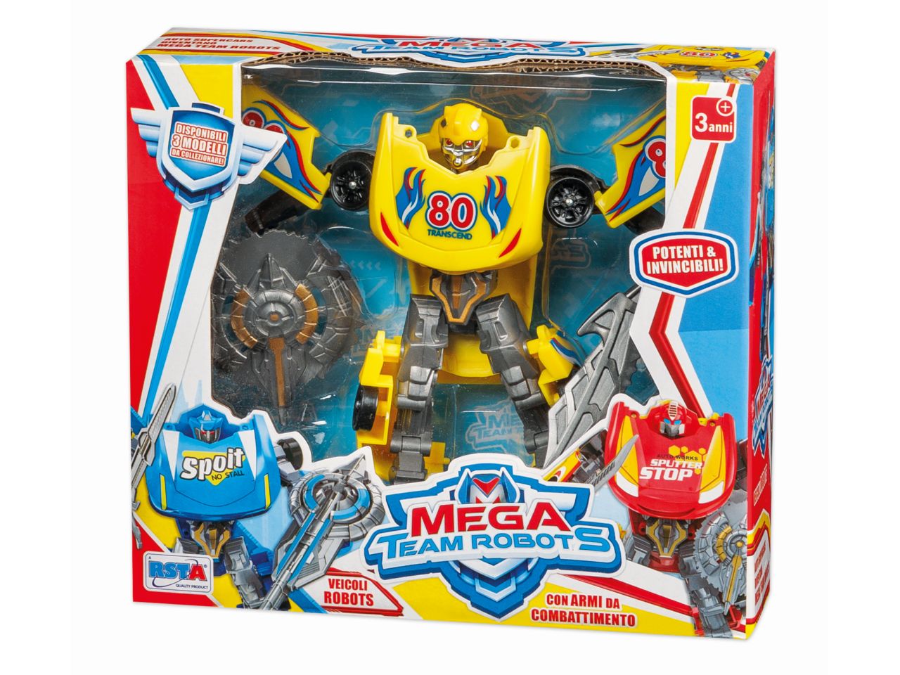 Mega team robot 3 assortimenti