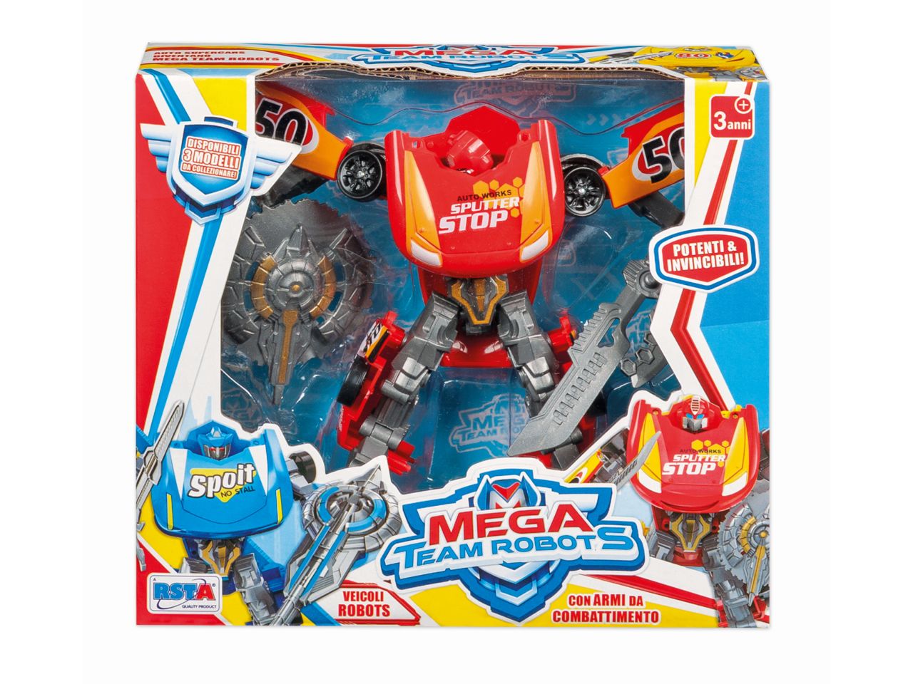 Mega team robot 3 assortimenti