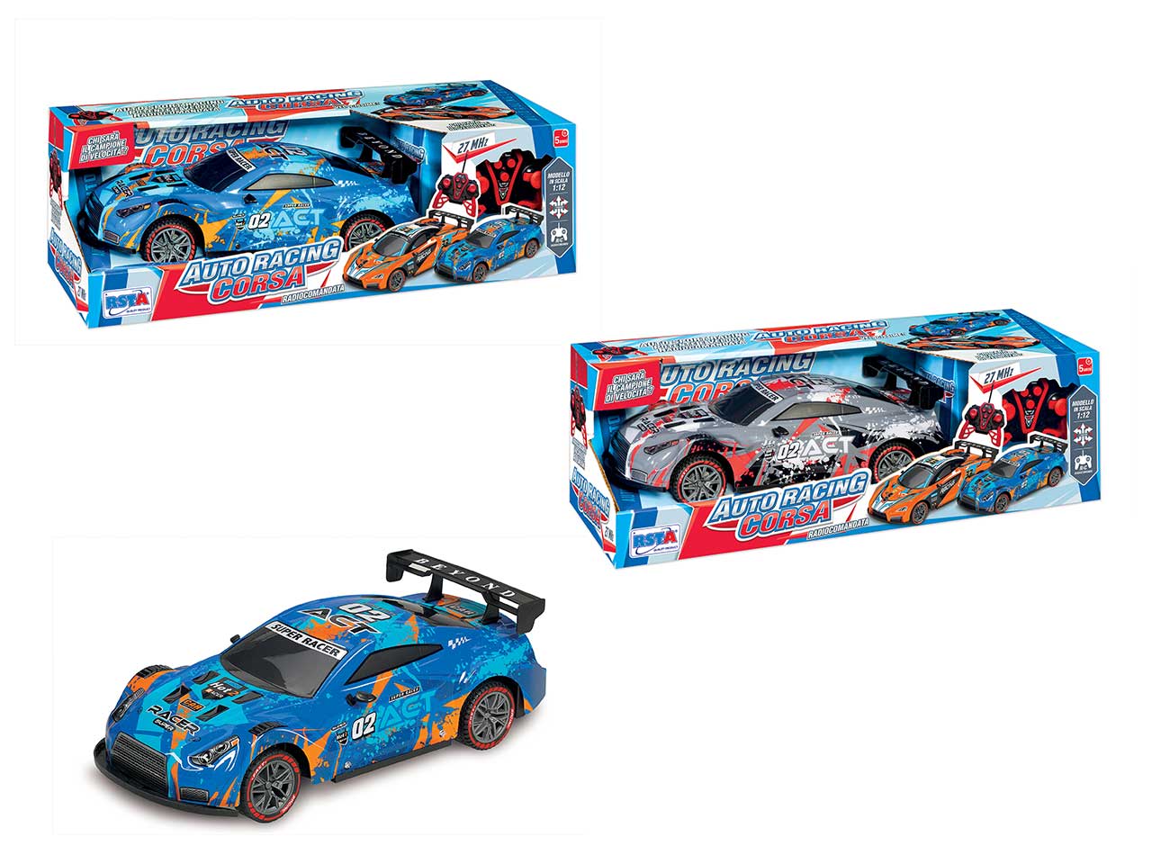 Auto radiocomandata sportiva corsa scocca