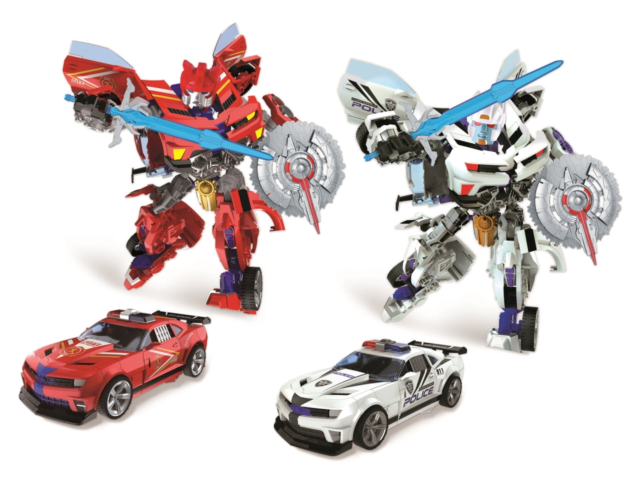 Mega team robot trasformabile grande