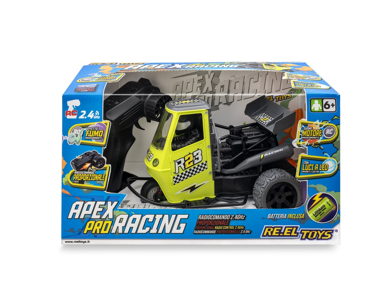 Apex Pro Racing Radiocomandato Nero e Verde Plastica Scala 1:16 EtÃ  8+ | Re.El.Toys