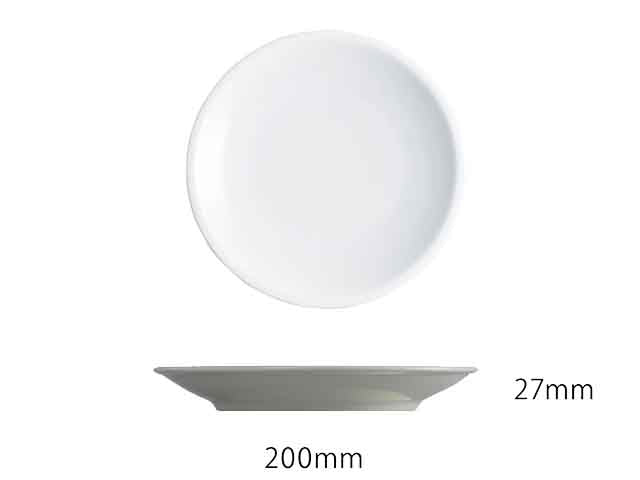 Piatto frutta Roma 20cm bianco