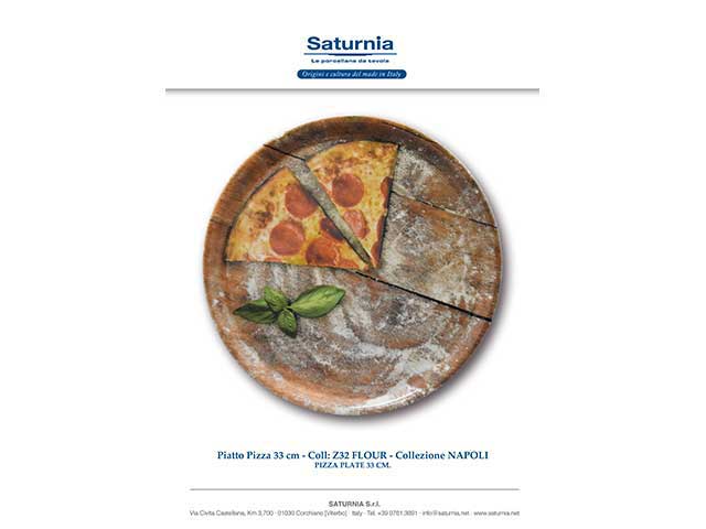 Piatto pizza Napoli Flour Slice 33cm