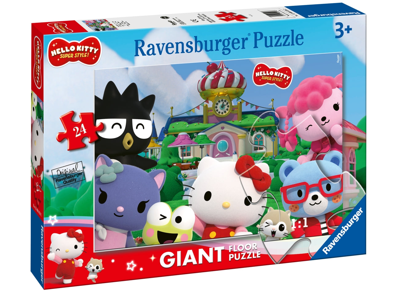 Puzzle Hello Kitty 24 Pezzi Giganti - Set Pavimento con Poster - Ravensburger