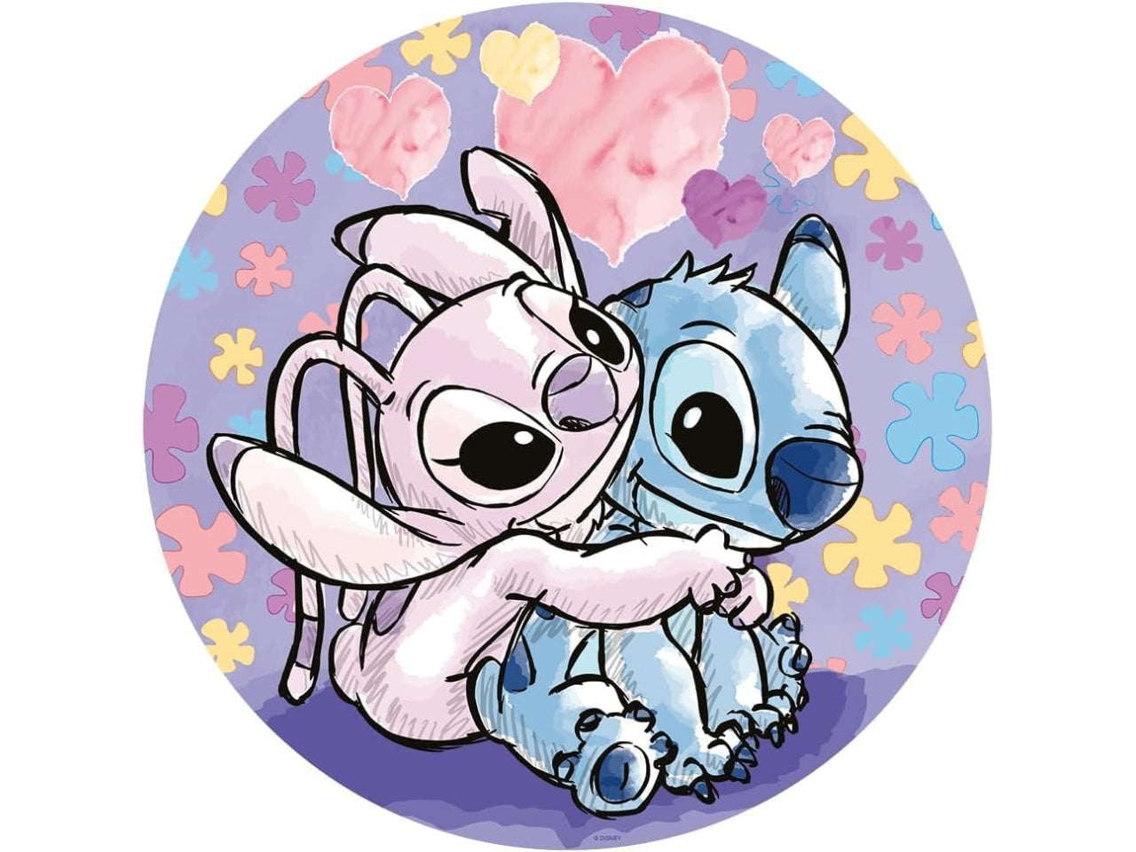 Puzzle Disney Stitch per Adulti, 500 Pezzi, Collezione Circolare, Idea Regalo per Lei o Lui, Forma Rotonda 52x52cm | Ravensburger