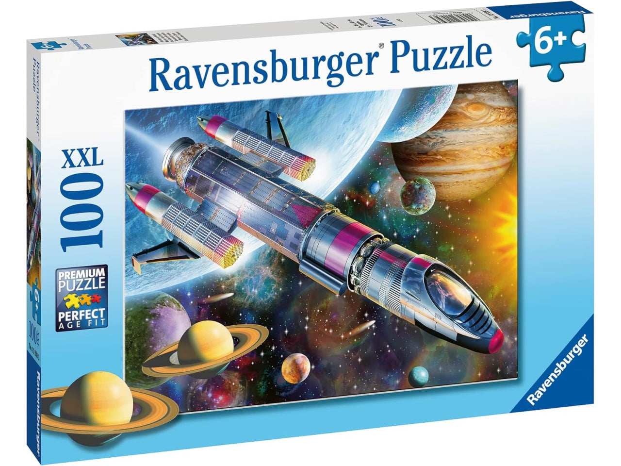 Puzzle Dinosauro, Elefante, Tigre Missione nello Spazio, 100 Pezzi XXL per Bambini, etÃ  6+, Multicolore - Ravensburger