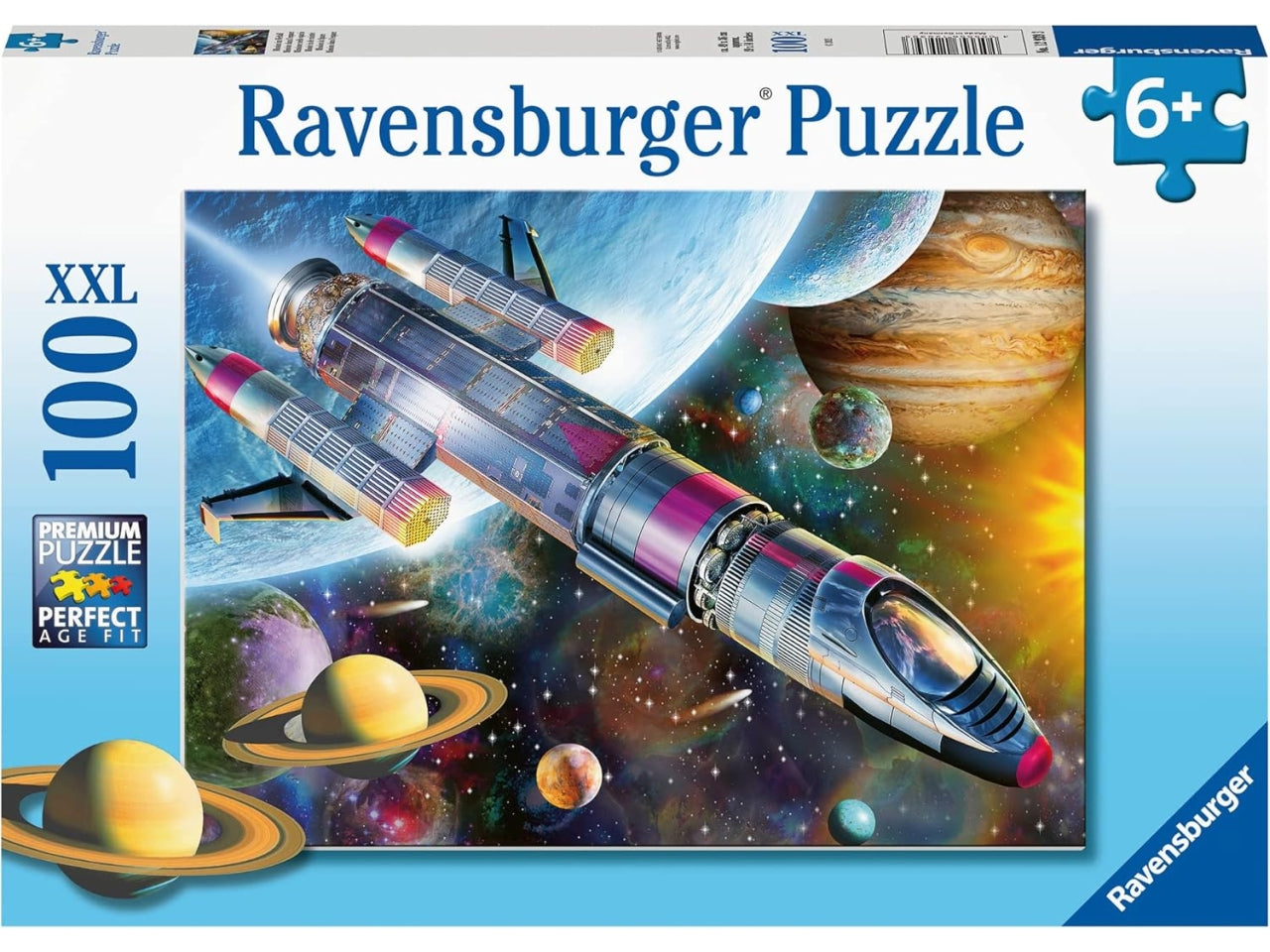 Puzzle Dinosauro, Elefante, Tigre Missione nello Spazio, 100 Pezzi XXL per Bambini, etÃ  6+, Multicolore - Ravensburger