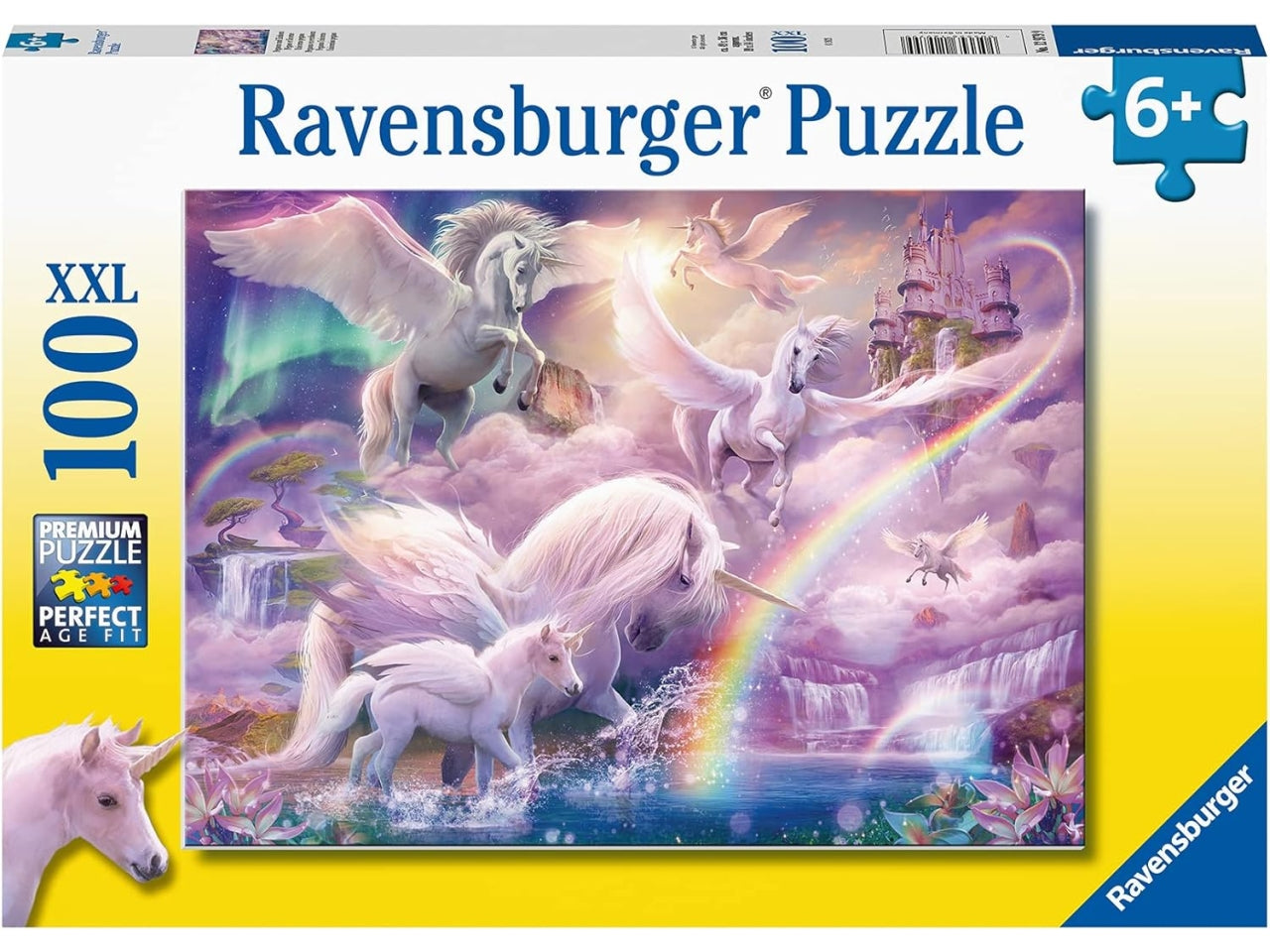 Puzzle Unicorno Pegaso, 100 Pezzi XXL, Puzzle per Bambini, Collezione Fantasy, EtÃ  Raccomandata 6+ - Ravensburger
