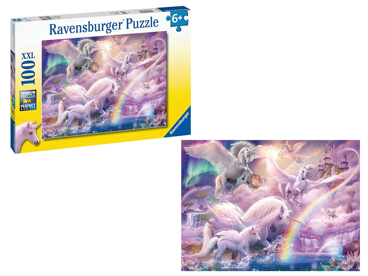 Puzzle Unicorno Pegaso, 100 Pezzi XXL, Puzzle per Bambini, Collezione Fantasy, EtÃ  Raccomandata 6+ - Ravensburger