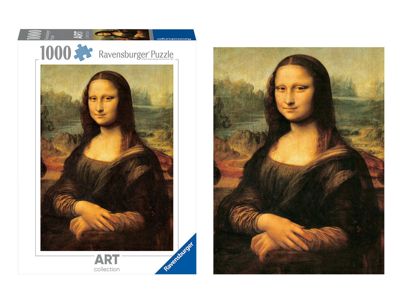Puzzle 1000 pezzi art collection leonardo la gioconda, Adatto per 14+ anni | Ravesburger