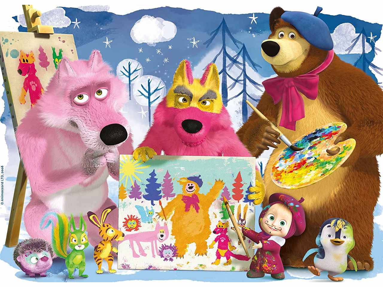 Masha puzzle maxifloor 60 let's paint together!