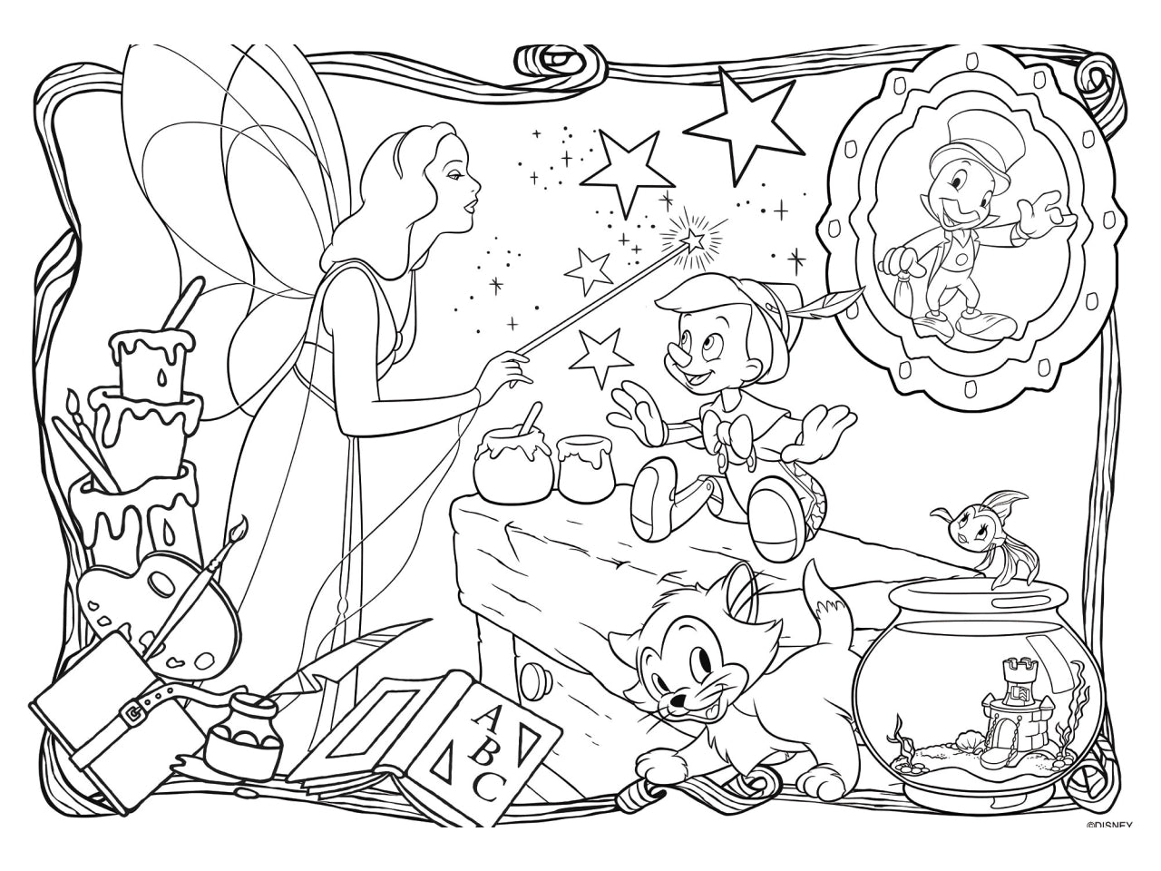 Disney puzzle df maxi floor 24 disney classics pinocchio