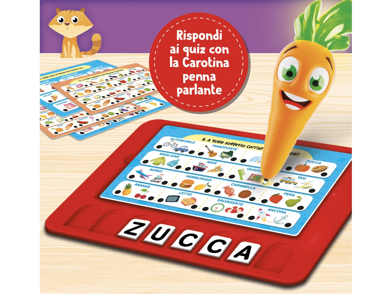 Carotina penna parlante vocabolario dei bambini