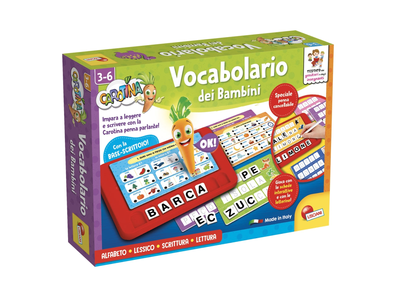 Carotina penna parlante vocabolario dei bambini
