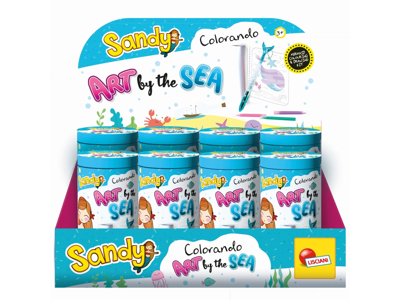 Sandy colorando art by the sea