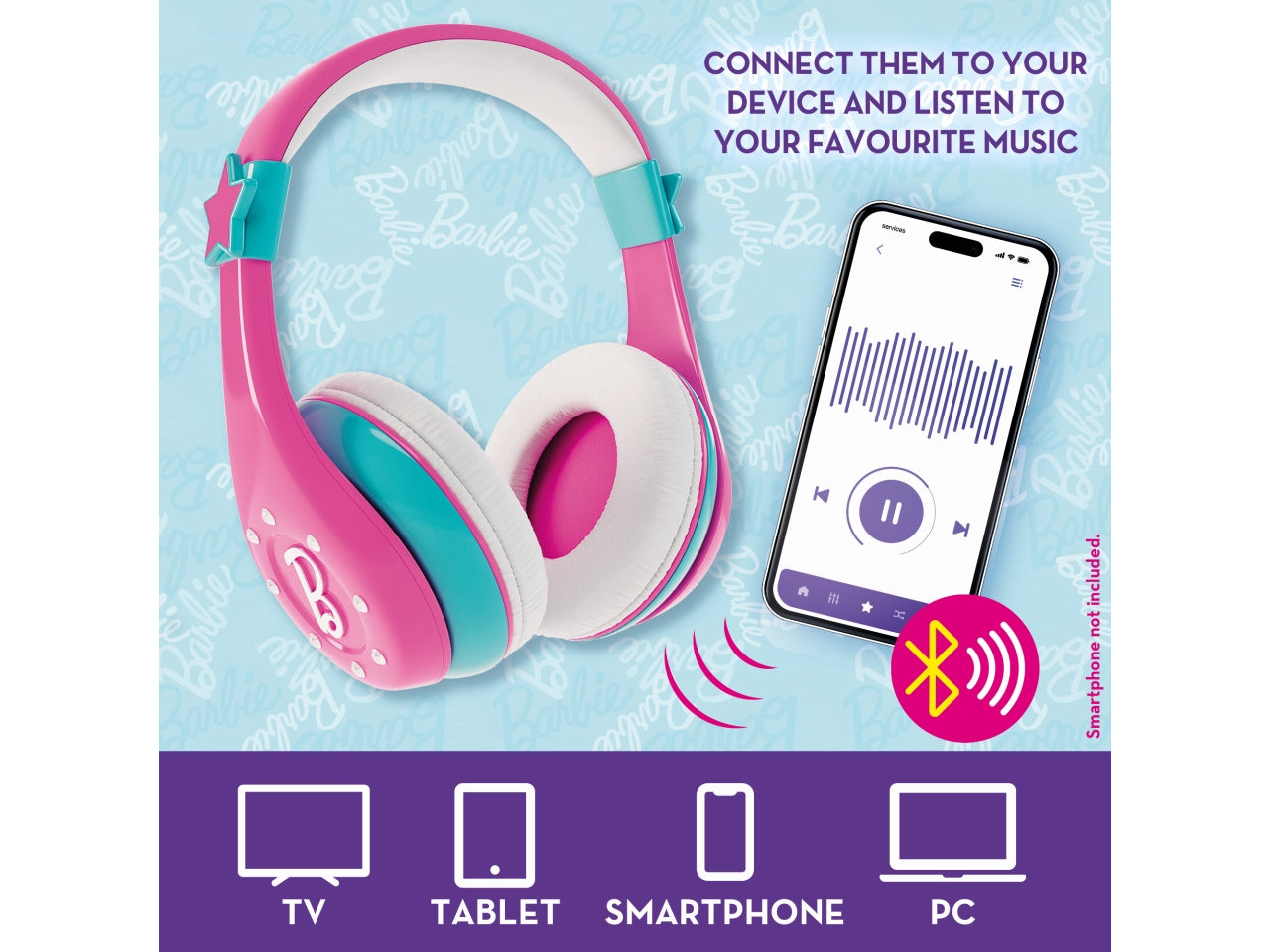 Barbie fashion bluetooth headphones