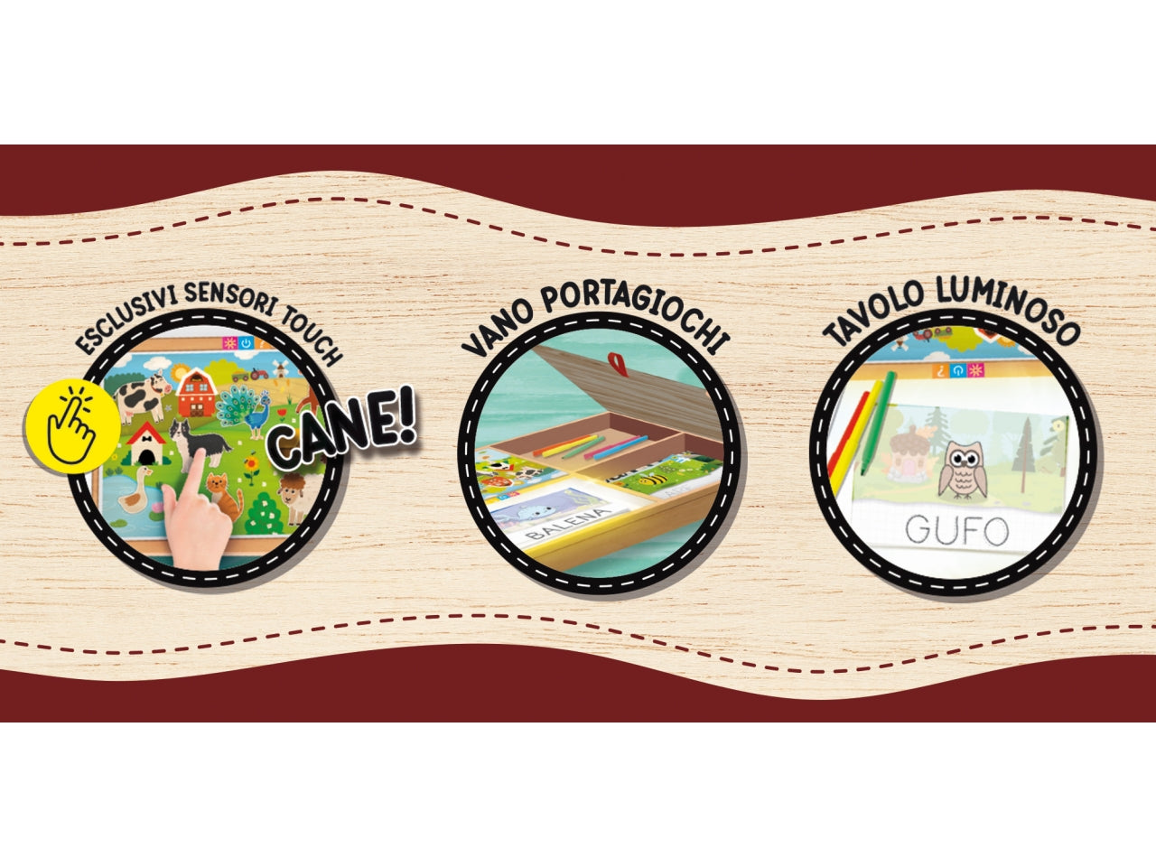 Montessori legno tavolo multi attivita'