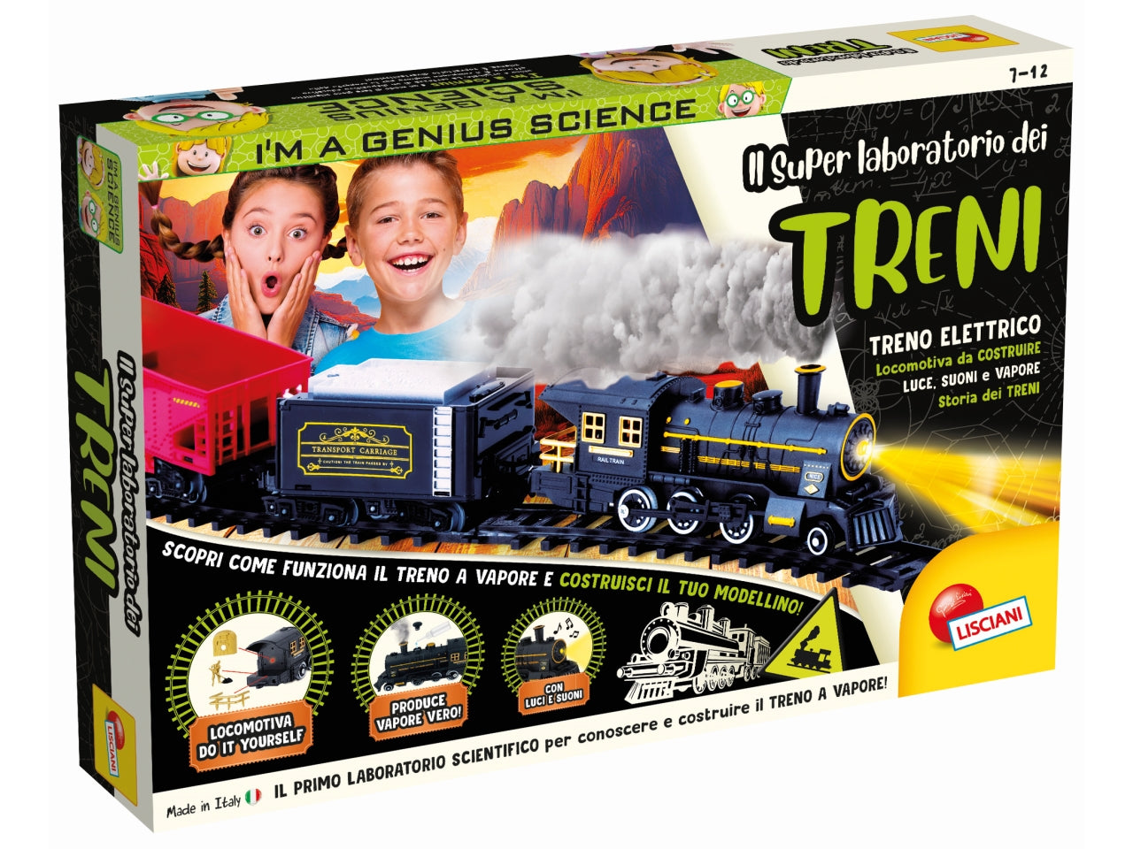 Gioco Scientifico I'm a Genius Il Super Laboratorio dei Treni - Multicolor, per Bambini 7-12 Anni, Lisciani