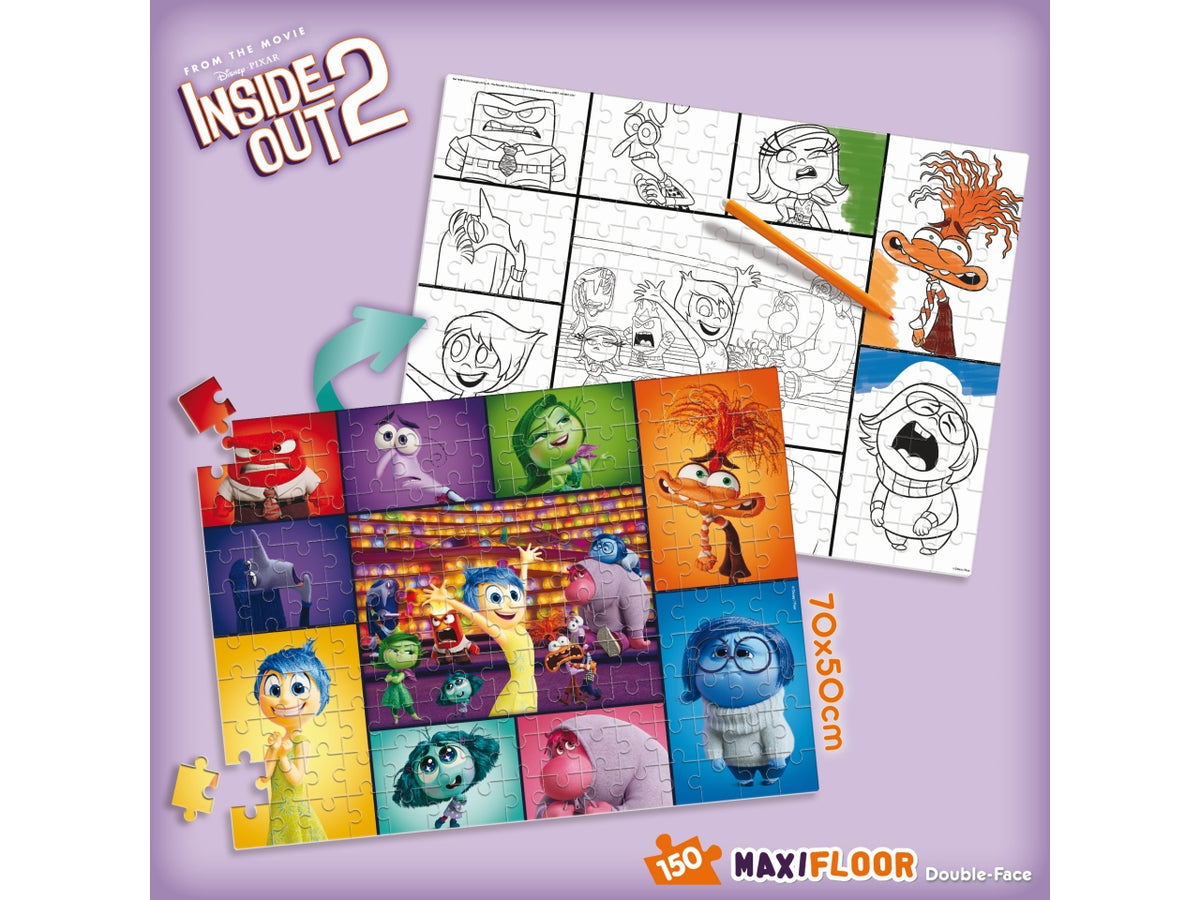Puzzle MAXI floor 150 pezzi Inside Out 2 Disney etÃ  6+ | Lisciani