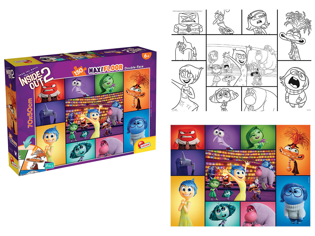 Puzzle MAXI floor 150 pezzi Inside Out 2 Disney etÃ  6+ | Lisciani