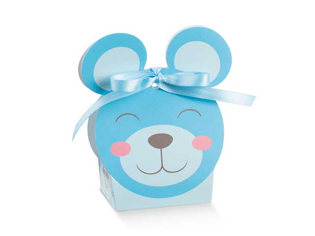 Scatola orsetto pon pon azz.55x35x100cm 17047c