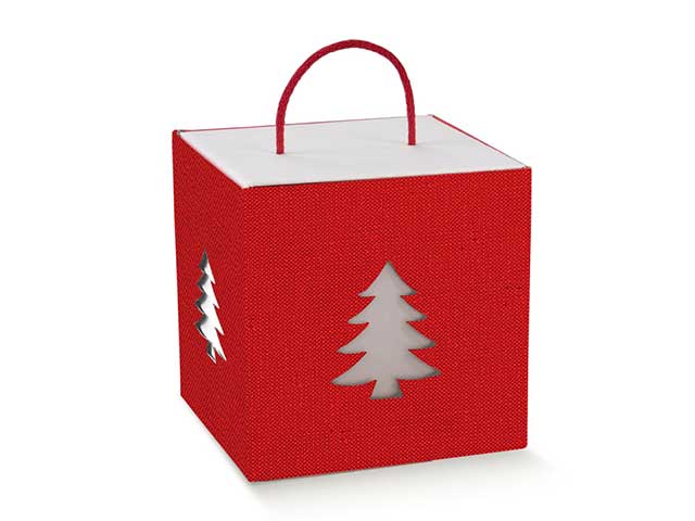 Linea lino rosso scatola 210x210x210 38063