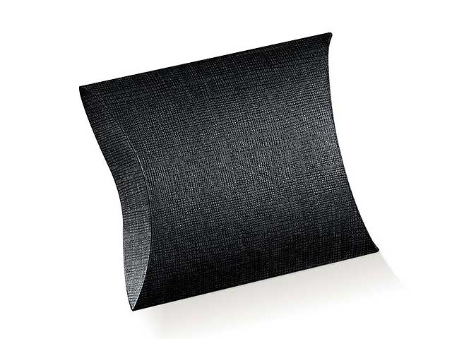 Scatola busta seta nero 7x7x2,5cm