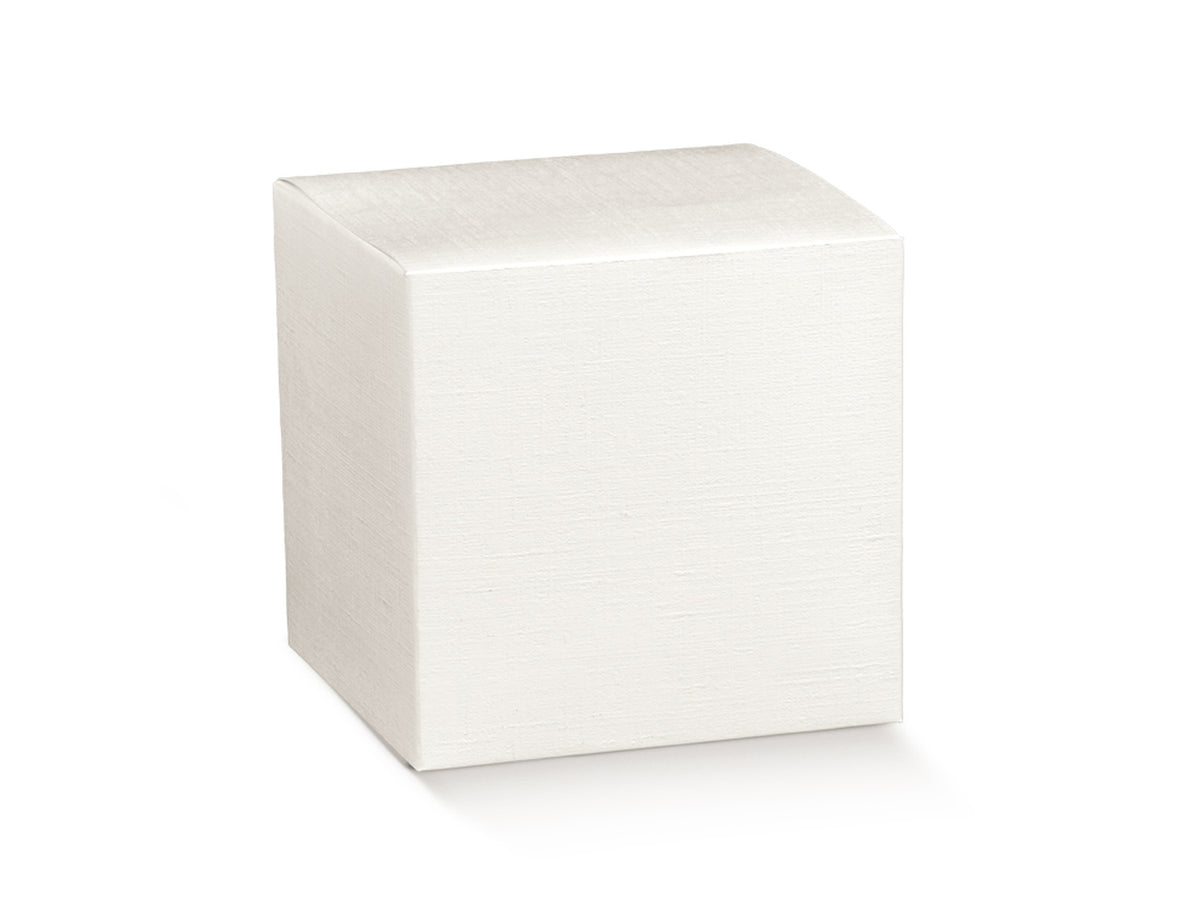 Scatola linea fibra bianca pieghevole misura 8x8x20cm