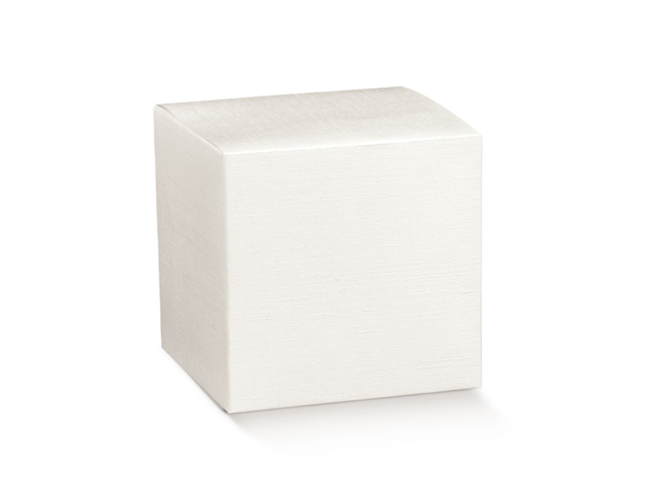 Scatola linea fibra bianca pieghevole misura 12x12x8cm