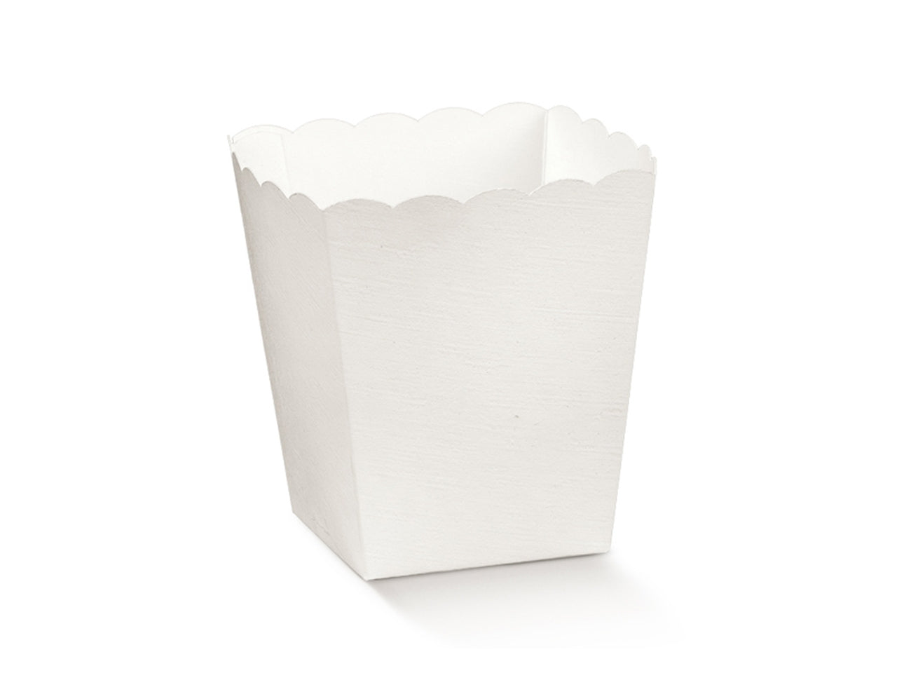 Scatola vaso linea fibra bianca misura 70x70x110mm