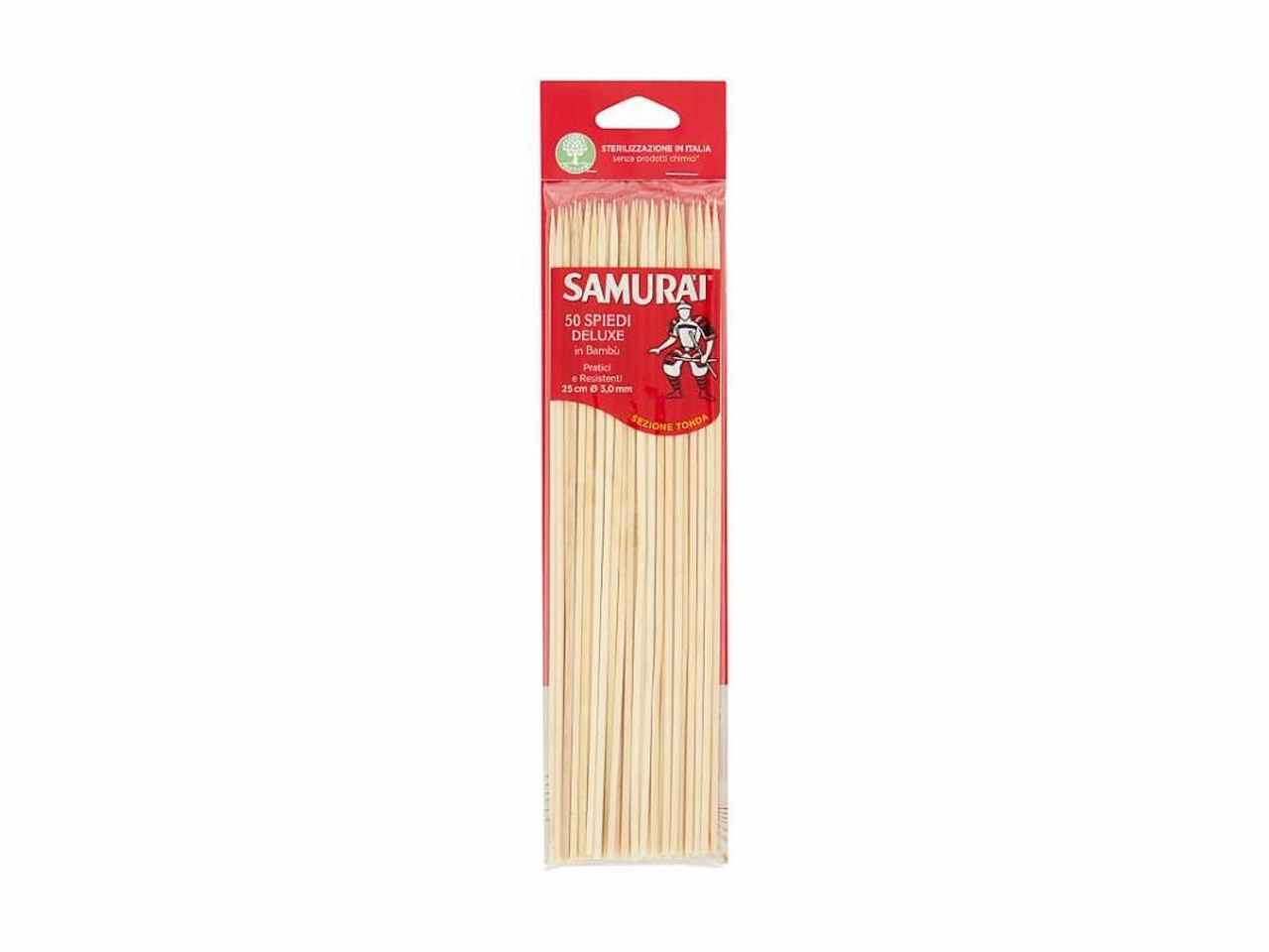 Samurai spiedini bambu dlx 50 pezzi 25cmx3mm g2sm-0938