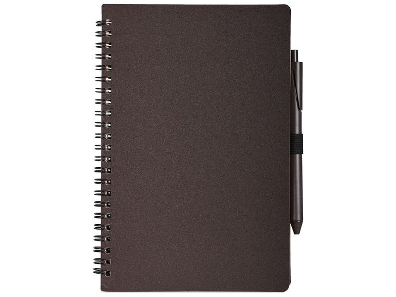 Blocco per appunti in carta kraft a righe con penna a sfera realizzata con miscela di caffÃ¨ .