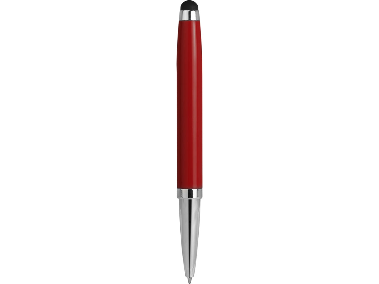 Penna sfera con touchscreen in metallo colore rosso