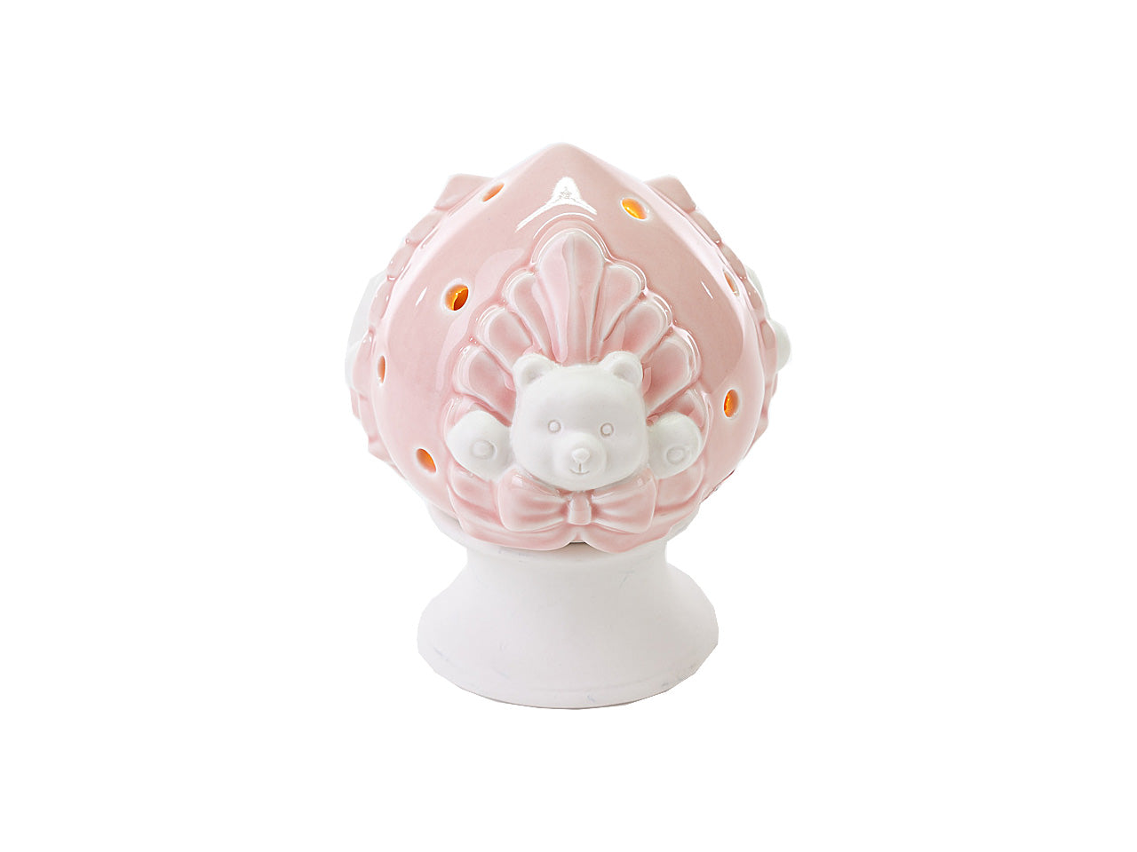 Pomo orsetto porc.rosa 11x11xh.13 54285