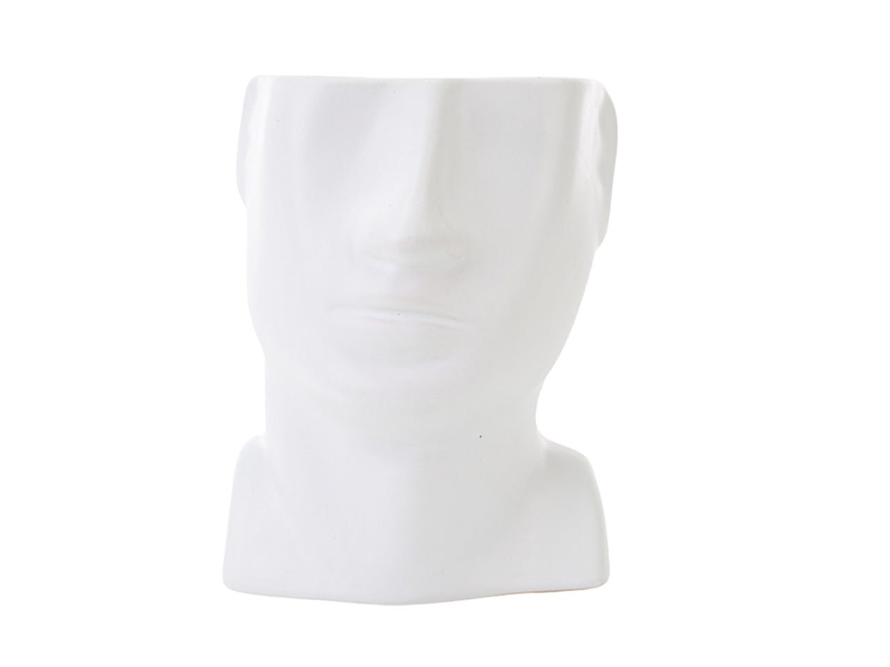 Vaso testa uomo bianco 15xh19,5cm 54354