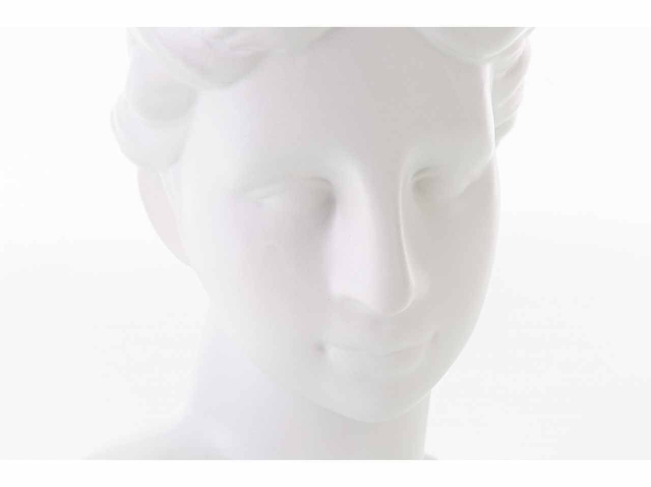 Vaso testa donna bianco 19x16xh27cm 54356