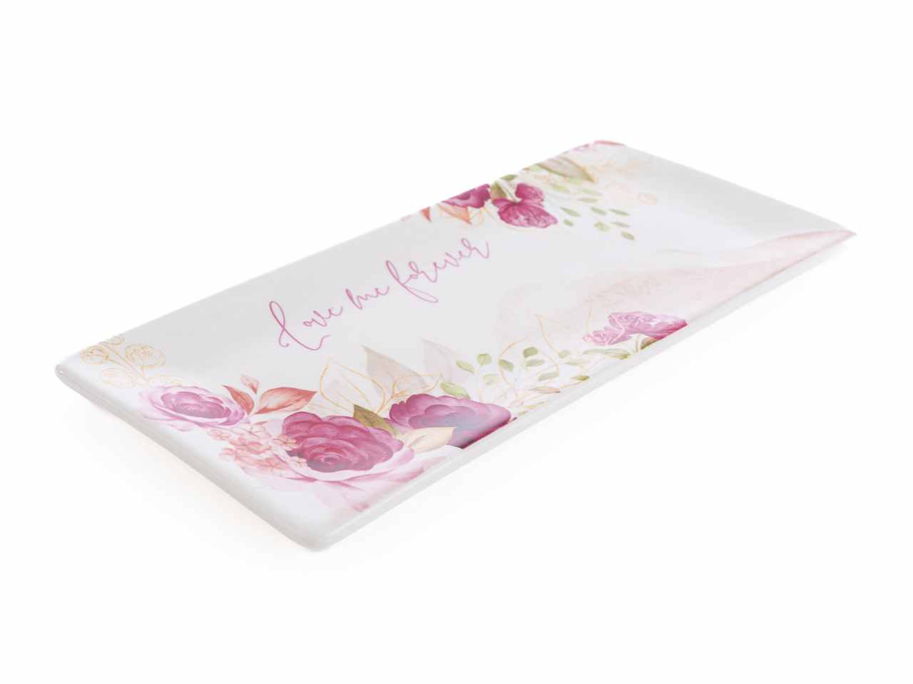 Vassoio in porcellana cherry noble con astuccio 27,5x13,5 cm