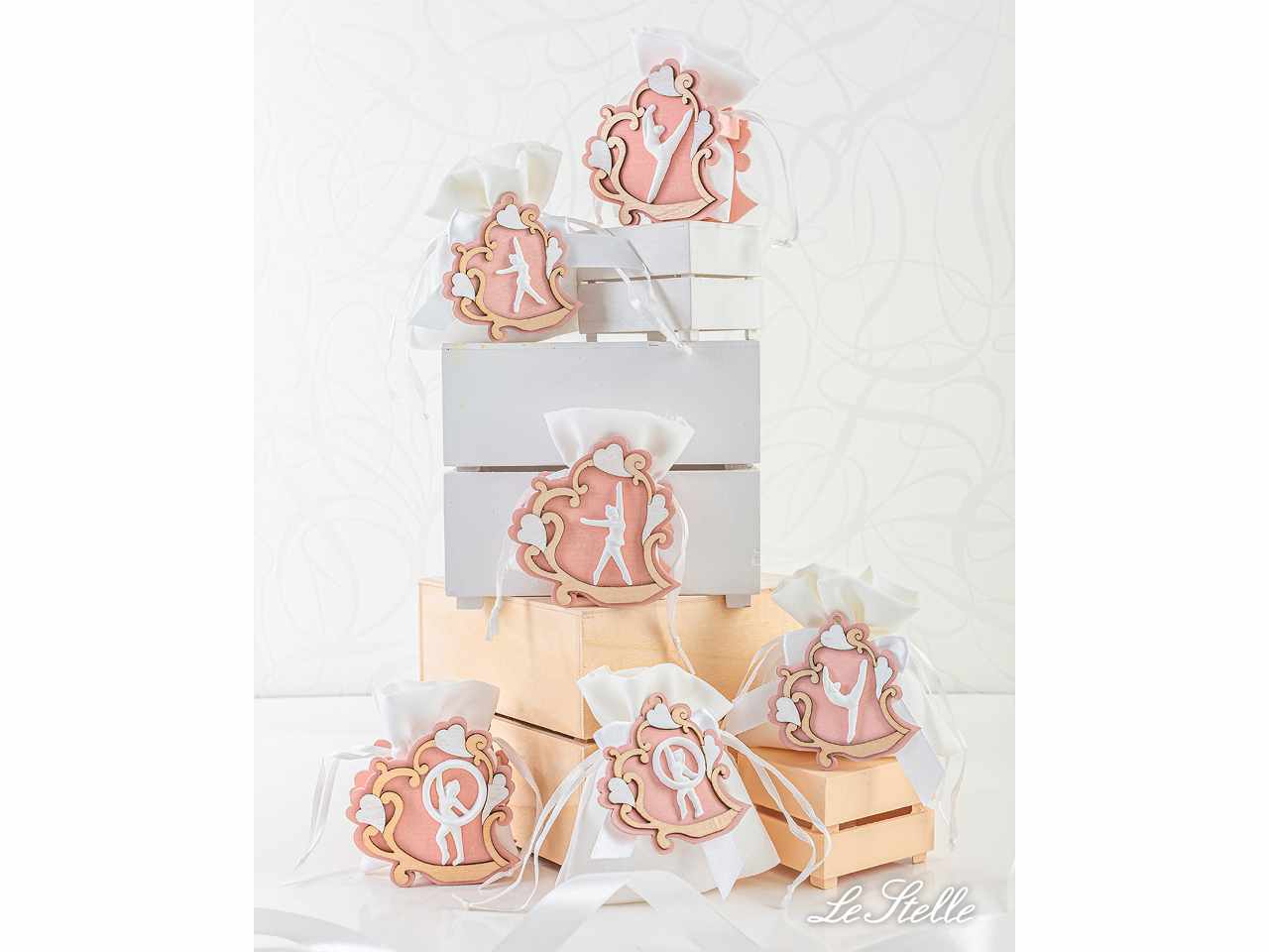 Sacchetto cotone danza 3 assortimenti 9,5x11,5 cm in bustina trasparente